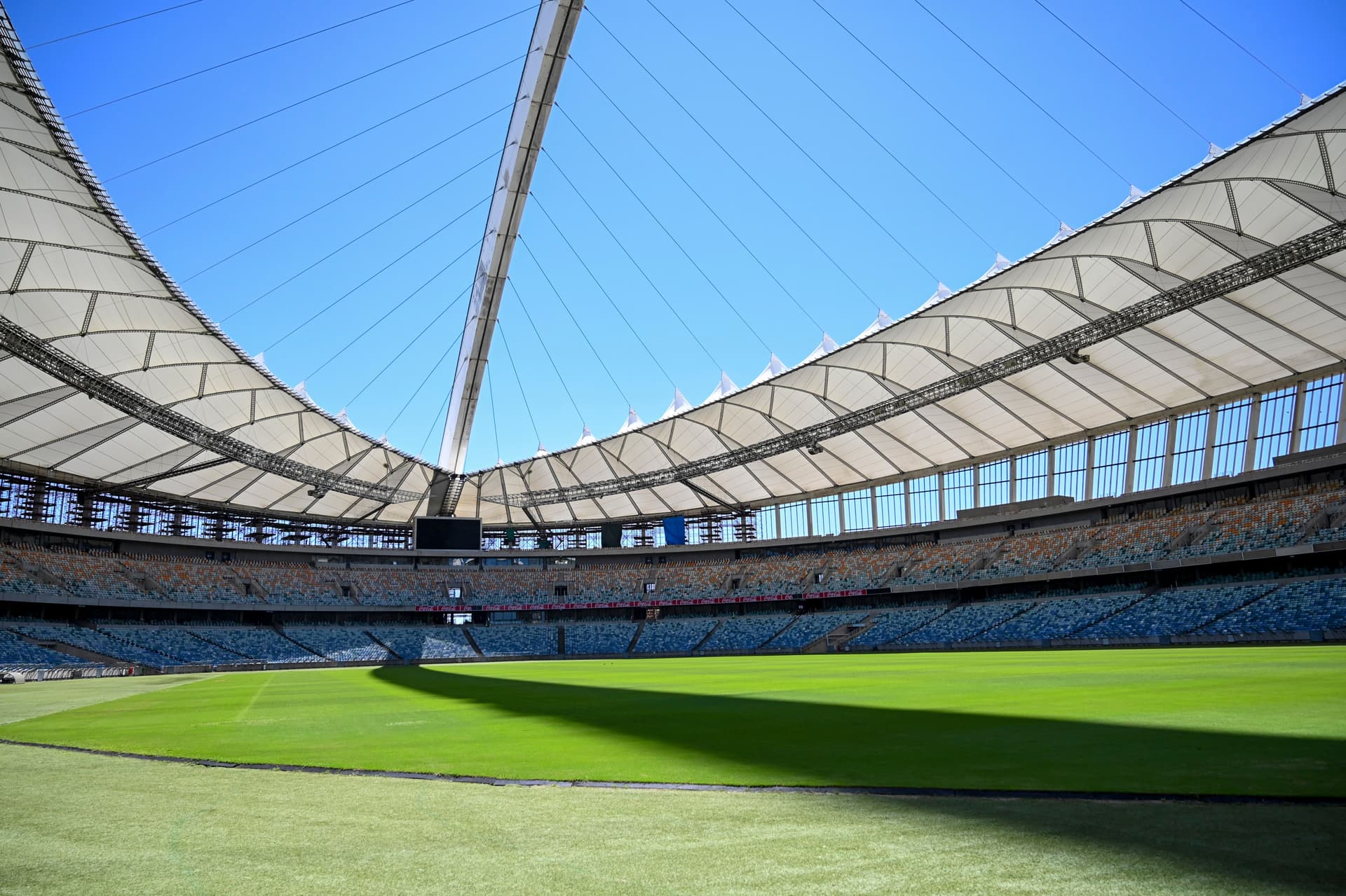 Construction refurbishments at Moses Mabhida Stadium on October 24, 2024
