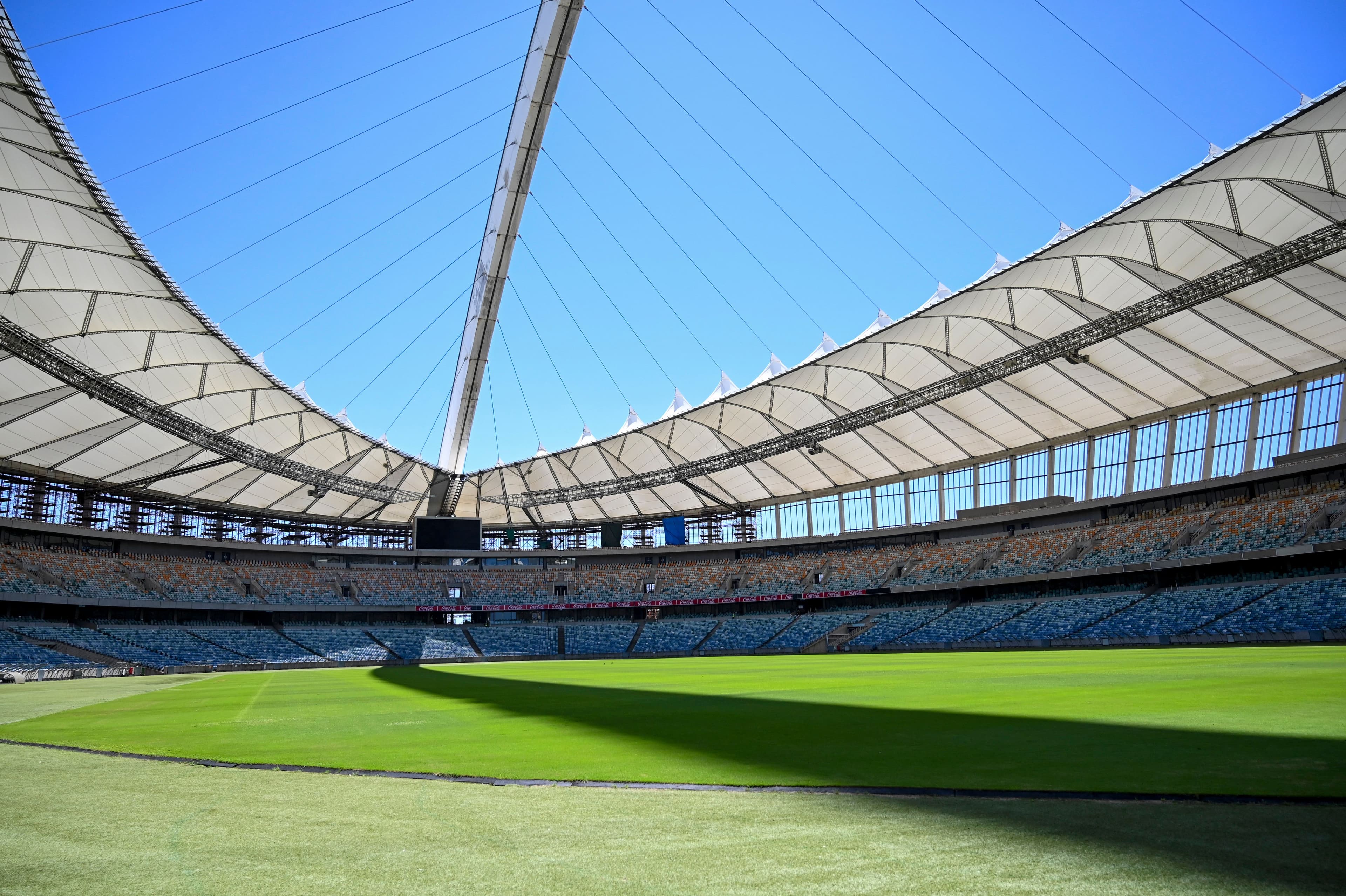 Construction refurbishments at Moses Mabhida Stadium on October 24, 2024