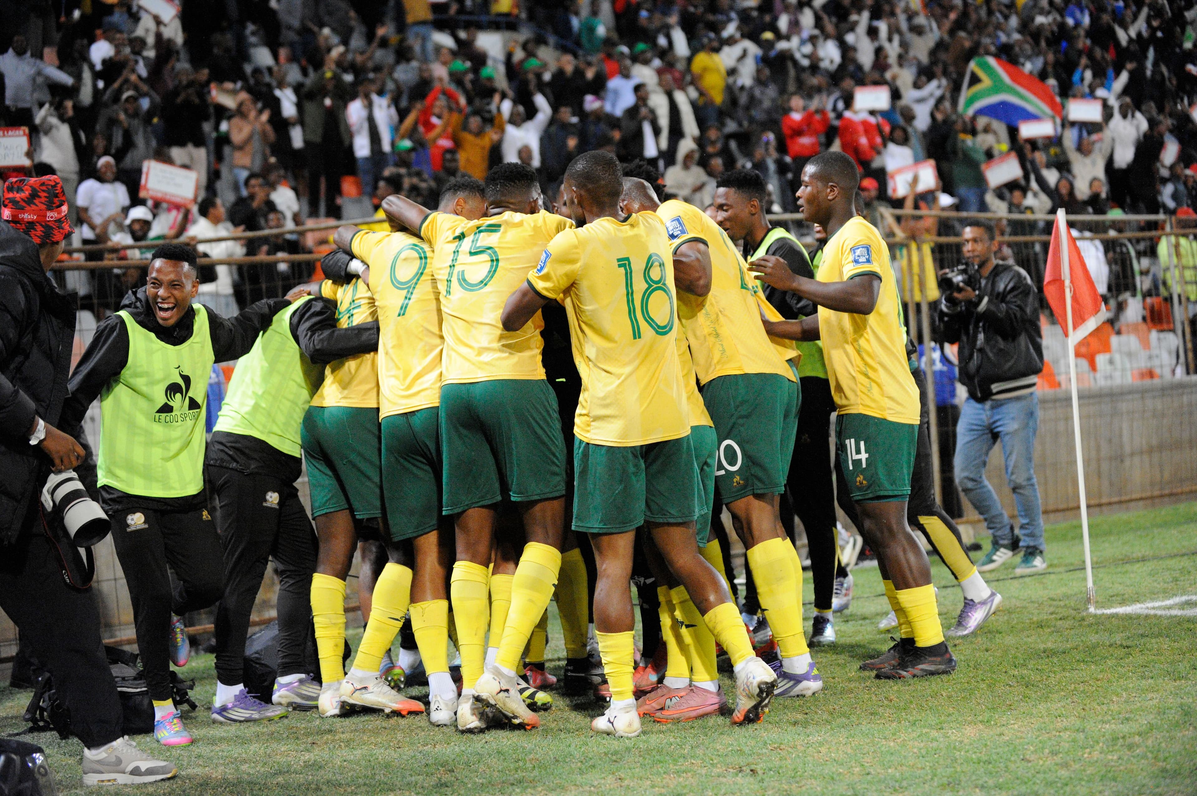 South Africa players celebrate during the 2026 FIFA World Cup