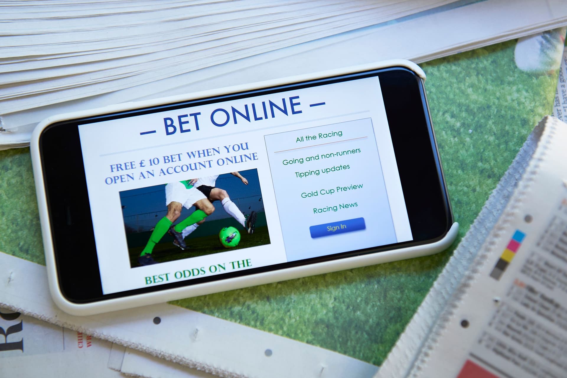 Online betting device,
